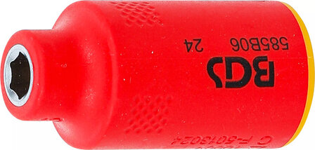 VDE Socket, Hexagon 10 mm (3/8) Drive