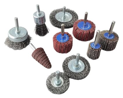 Brush and Grinding Disc Set / 10 Pieces