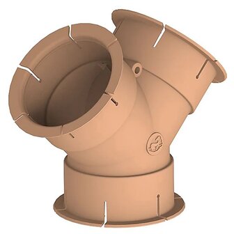 Whale Air Duct Y-Piece 65 mm Beige
