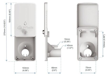Grey recessed flap with lock