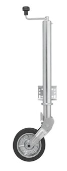 Jockey wheel 570/60 mm with large metal rim and rubber tyre 220 x 65 mm, foldable 500 kg
