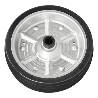 Jockey wheel tyre with large metal rim and rubber tyre 220 x 65 mm, 300 kg