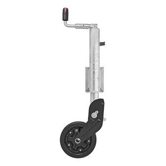 Jockey wheel 73 mm metal rim with rubber tyre 260 x 65 mm foldable