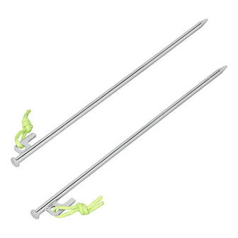 Rock peg 40 cm galvanized steel with P-hook Heavy Duty &ndash; set of 6 pieces