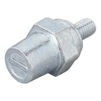Screw-on battery terminals set (+) and (-) zinc M8