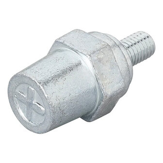 Screw-on battery terminals set (+) and (-) zinc M8