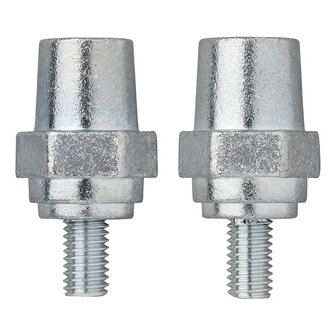Screw-on battery terminals set (+) and (-) zinc M8