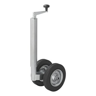 Double jockey wheel 48 mm with solid natural rubber tyres 200 x 50 mm