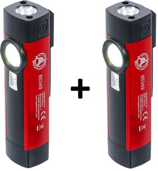 COB LED / UV-Aluminum Handheld Lamp 1 W x2 pieces