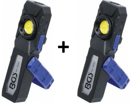 COB LED Workshop Lamp with Magnet and Hook foldable x2 stuks
