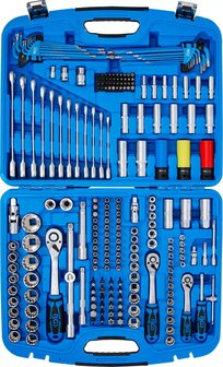 Socket Set Gear Lock 6.3 mm (1/4) drive / 10 mm (3/8) / 12.5 mm (1/2) 218 pcs