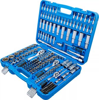 Socket Set Gear Lock 6.3 mm (1/4) drive / 10 mm (3/8) / 12.5 mm (1/2) 192 pcs.