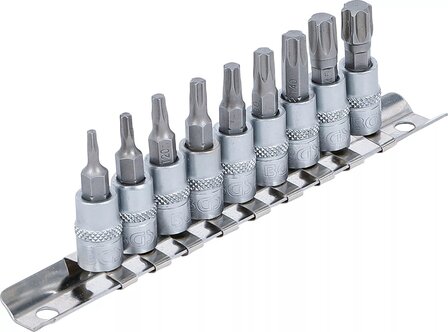 Bit Socket Set (1/4) Drive T-Star (for Torx) T10 - T50 9 pcs