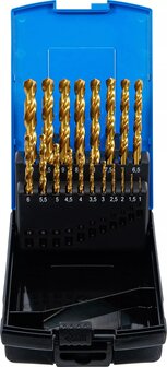 Twist Drill HSS G titanium nitrated 1 - 10 mm 19 pcs