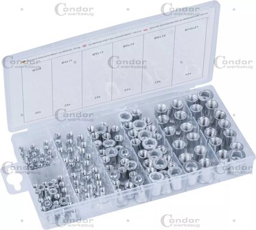 Aluminium Rivet Nut Assortment 150 pcs