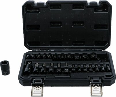 Bit Socket / Socket Set (1/4), (3/8), (1/2) Drive E-Star / T-Star (for Torx) 25 pcs