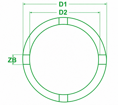 Groove Nut Socket with External Tooth, KM1