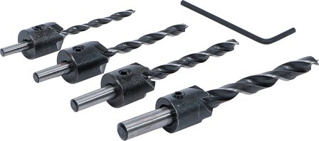 Wood Drill Set with Countersink 4 pcs