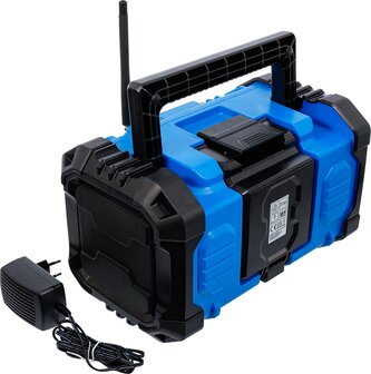 Cordless DAB Radio Hybrid 18 V and 230 V without rechargeable Battery