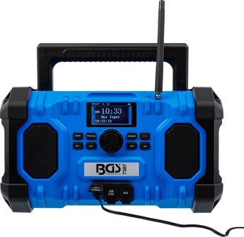 Cordless DAB Radio Hybrid 18 V and 230 V without rechargeable Battery
