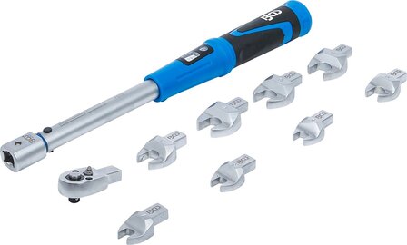 Torque Wrench Set for 9 x 12 mm Insert Tools 10 - 50 Nm 10 pcs