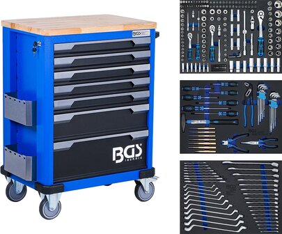 Workshop Trolley 7 Drawers with 263 Tools