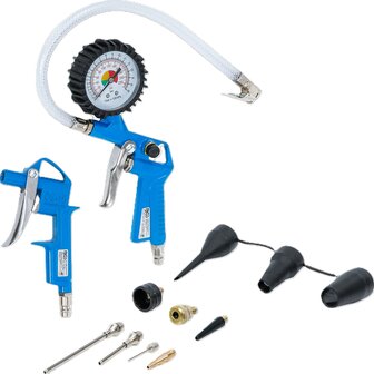 Air Blow Gun and Pistol-Grip Air Inflator Set 10 pcs