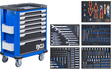 Workshop Trolley 7 Drawers with 246 Tools