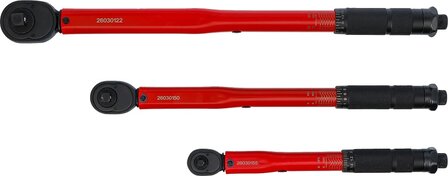 Torque Wrench Set (1/4) 2 - 24 Nm, (3/8) 19 - 110 Nm, (1/2) 28 - 210 Nm 3 pcs