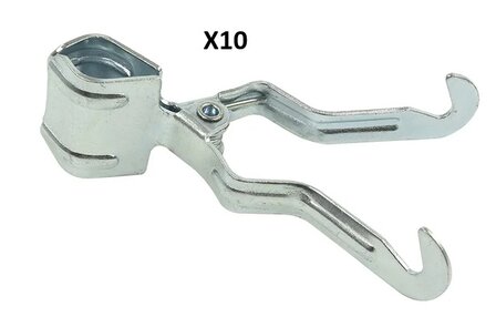 Clamp clothes hook for tent pole x10 pieces