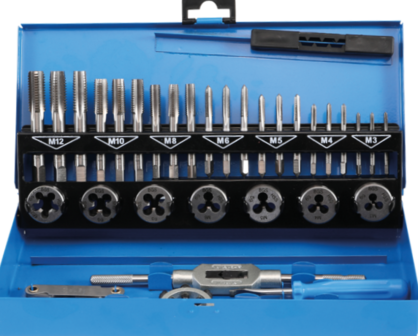 Tap and Die Set M3 - M12 32 pcs