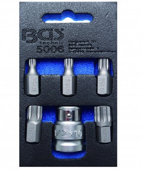 6-piece Spline Screwdriver/Bit Set