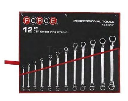 Offset ring wrench set 12pc