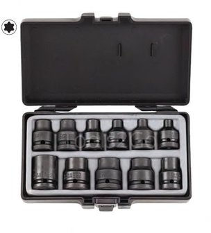 1/2 Star impact socket set 11pc