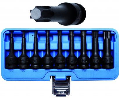 Impact Bit Socket Set (1/2) drive Torx T20 - T70 9 pcs.