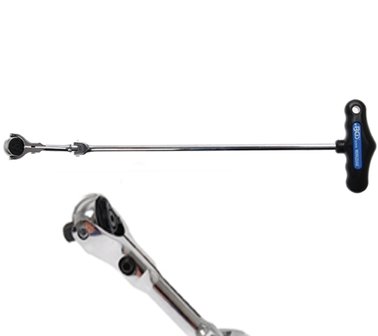Flexible Ratchet with T-Handle external square (1/4)