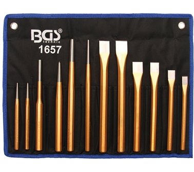12-piece Pin Driver Set, including Chisel + Punch