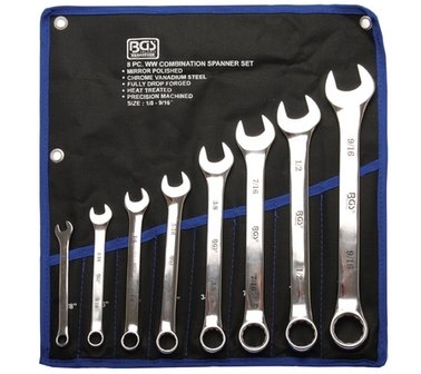 Combination Spanner Set WHITWORTH 1/8 WW - 9/16 WW 8 pcs