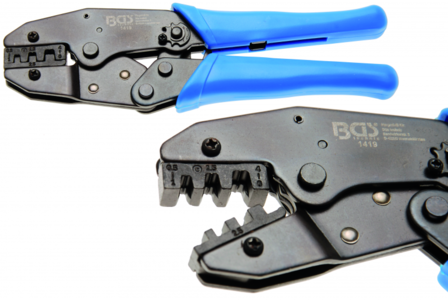 Ratchet Crimping Tool for uninsulated cable lugs 0.5 - 6 mm&sup2;