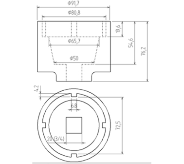 Pin Wrench for Gearbox Flange for Scania 72/80 mm