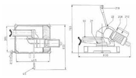 Circular saw MKS250N, 83kg