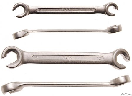 Double Ring Spanner Set, open Type 10 x 11 / 12 x 13 mm 2 pcs