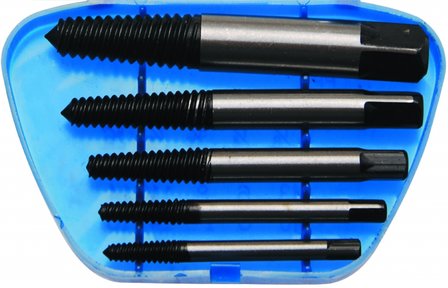 5-piece Screw Extractor Set, Sizes 1-5