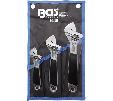Adjustable Wrench with Soft Rubber Handle 3 pcs