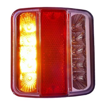 Rear lamp 4 function 98x105mm 14LED