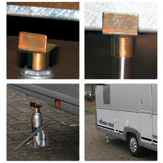 Adapter for bottle jack with single raised edge