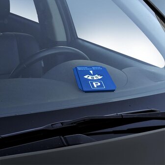 Parking disc NL/D/F/GB with ice scraper shopping trolley coins