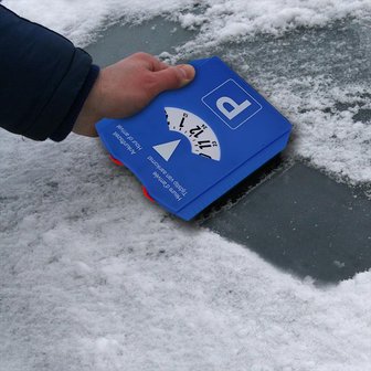 Parking disc NL/D/F/GB with ice scraper shopping trolley coins