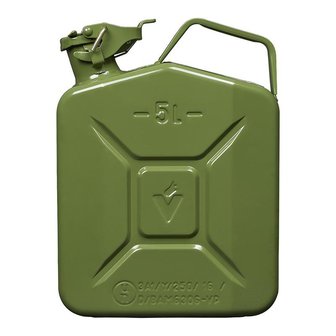 Jerry can 5L metal green UN- &amp; T&uuml;V/GS-approved