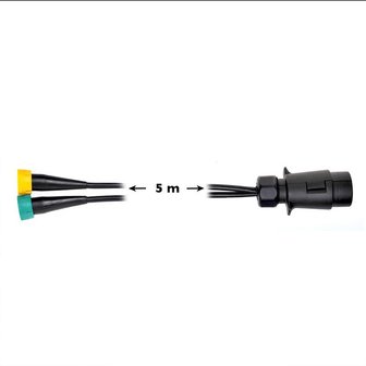 Cable set 5M with plug 7-pin and 2x connector 5-pin